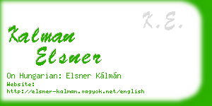 kalman elsner business card